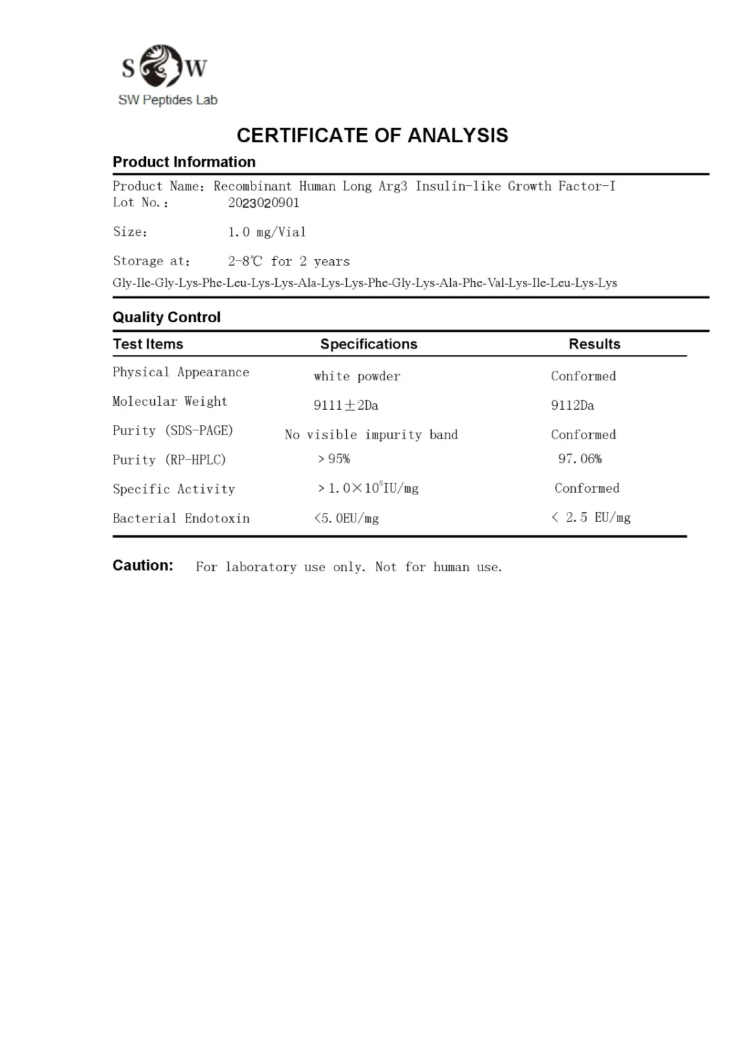 Buy IGF-1 LR3 1mg For Sale Online Australia