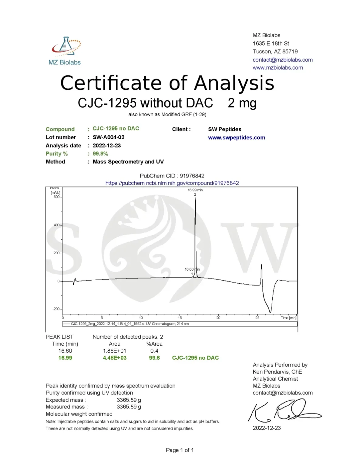 Buy CJC-1295 Without DAC 2mg For Sale Online Australia – Research Peptides - Image 2