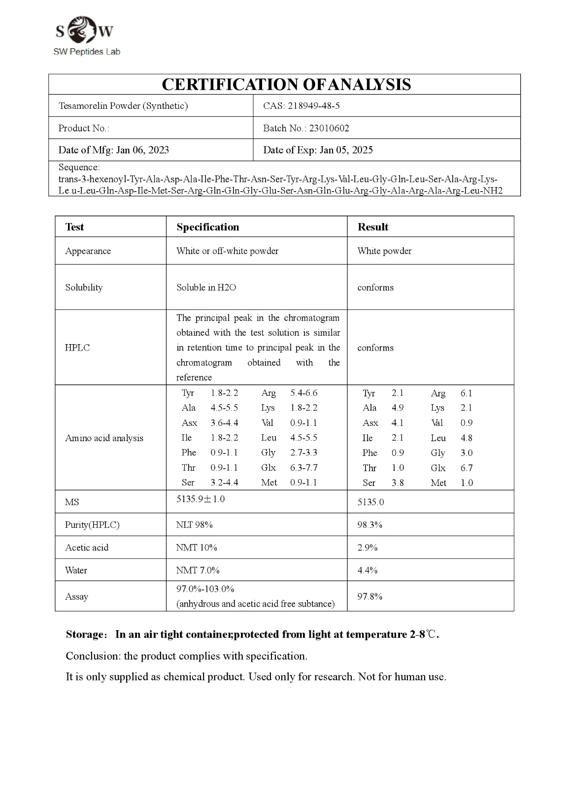 Buy Tesamorelin 2mg Online Australia – Research Peptide - Image 2